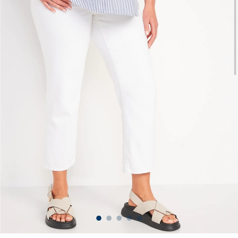 Old Navy Women's White Ankle Jeans
